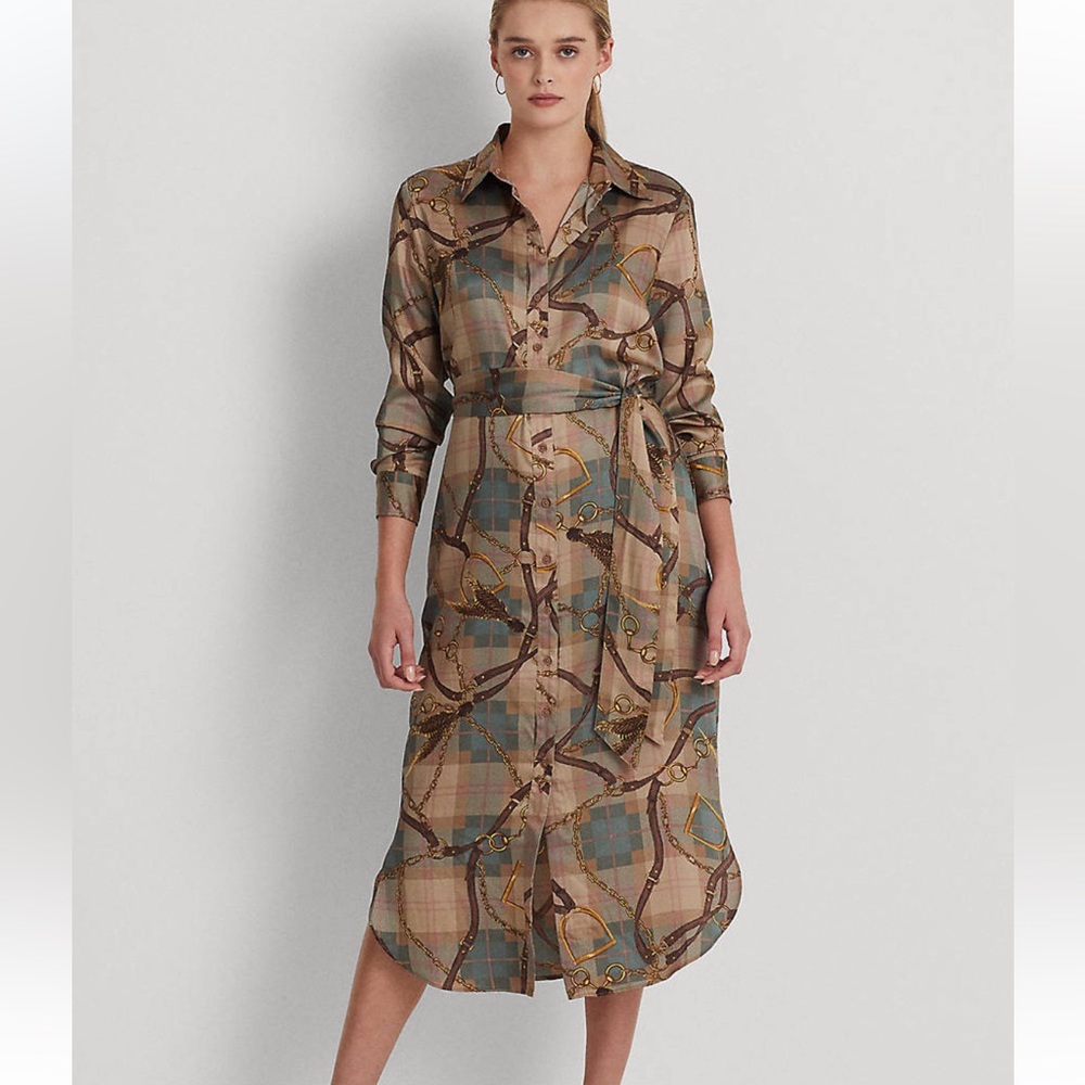 Ralph Lauren Equestrian Midi Shirt Dress